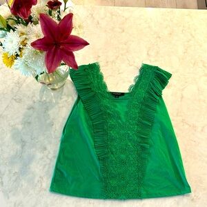 NWT Marc New York Ruffle Trim Top
